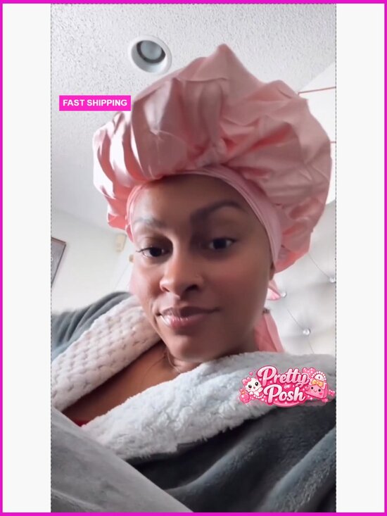 Satin Sleep Bonnet with Adjustable Strap for Curly Natural Hair main image 7